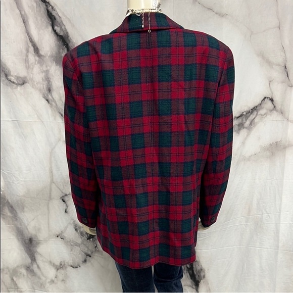 * 1980s vintage Pendleton tartan plaid wool blazer - Picture 9 of 9